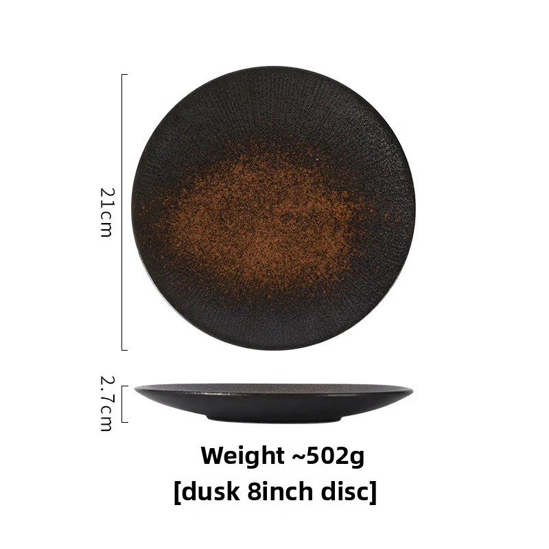 Einfacher runder Keramikteller Ich bin japanischen Stil, kreativer Steak-Essteller, Nudellinie, flaches Erzähler, westliches Restaurant-Geschirr: Grün