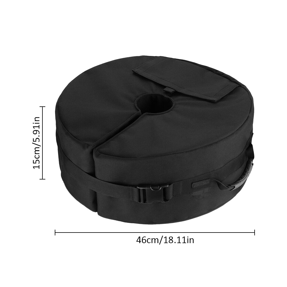 Sombrilla desmontable de 46cm para exteriores, Base de paraguas, bolsa de peso, exhibidor publicitario, sacos de arena de fijación, a prueba de viento