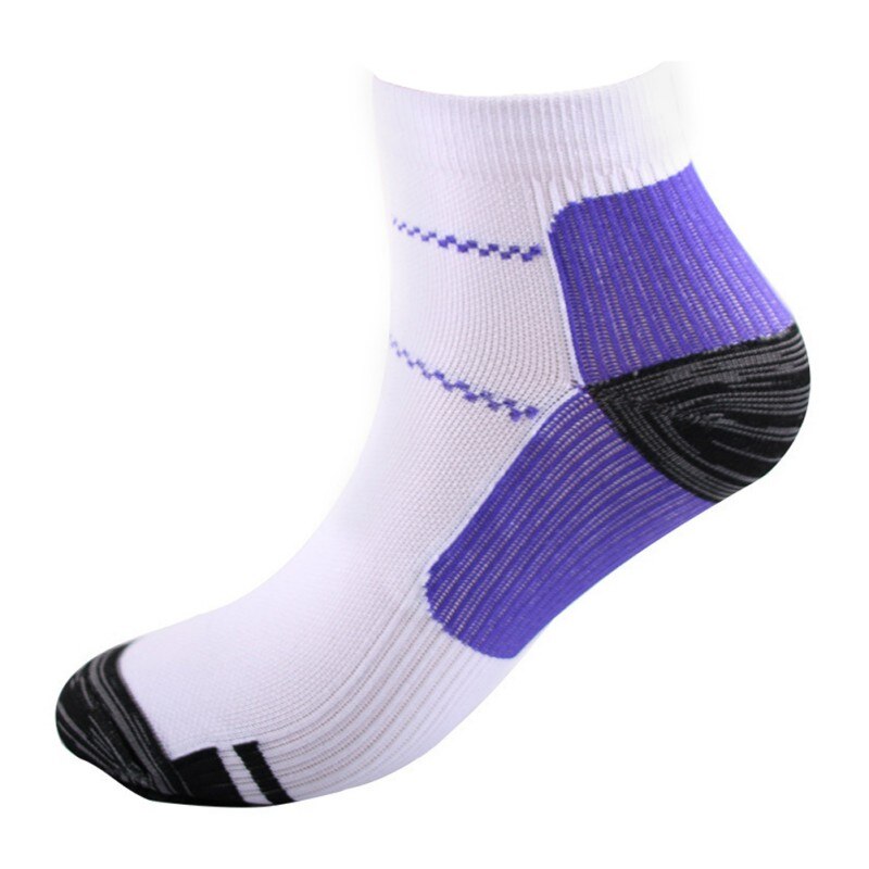 1 paire de chaussettes confortables pour fasciite, épine calcanéenne, douleur de la voûte plantaire, chaussettes veineuses, chaussettes de sport de compression du pied pour la plante des pieds: Violet / S