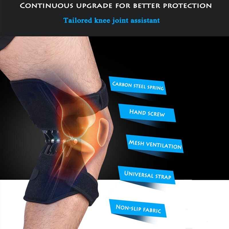 1pc ledstøtte humeral protector åndbar skridsikker lift kraftig rebound fjeder smertelindring for knæ kraft kraft knæ boost