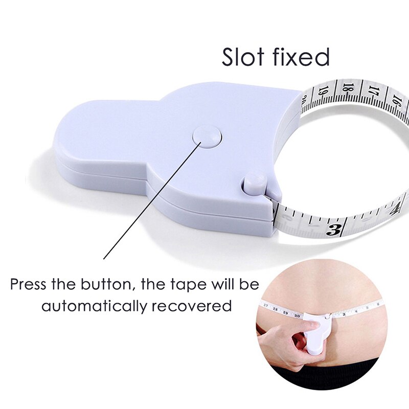 Calibrador de grasa corporal portátil, cinta métrica de Fitness para perder peso, para coser ropa, equipo retráctil de Fitness