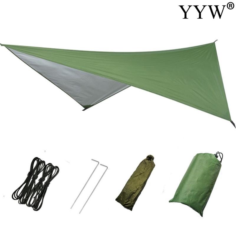 Vandtæt solskærm udendørs markiser telt presenning anti uv strand telt skygge camping hængekøje regn flyve camping solskærm baldakin: Grøn / 2*3m