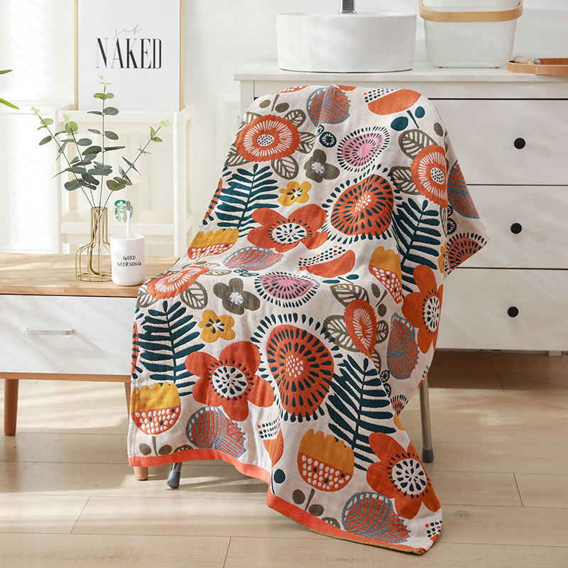 Cusack 23 style kwiatowe w stylu boho Cartoon miękka przędza bawełniana ręcznik kąpielowy dla dzieci dorosłych mężczyzn kobiet 80x160 cm dobrej jakości: 15