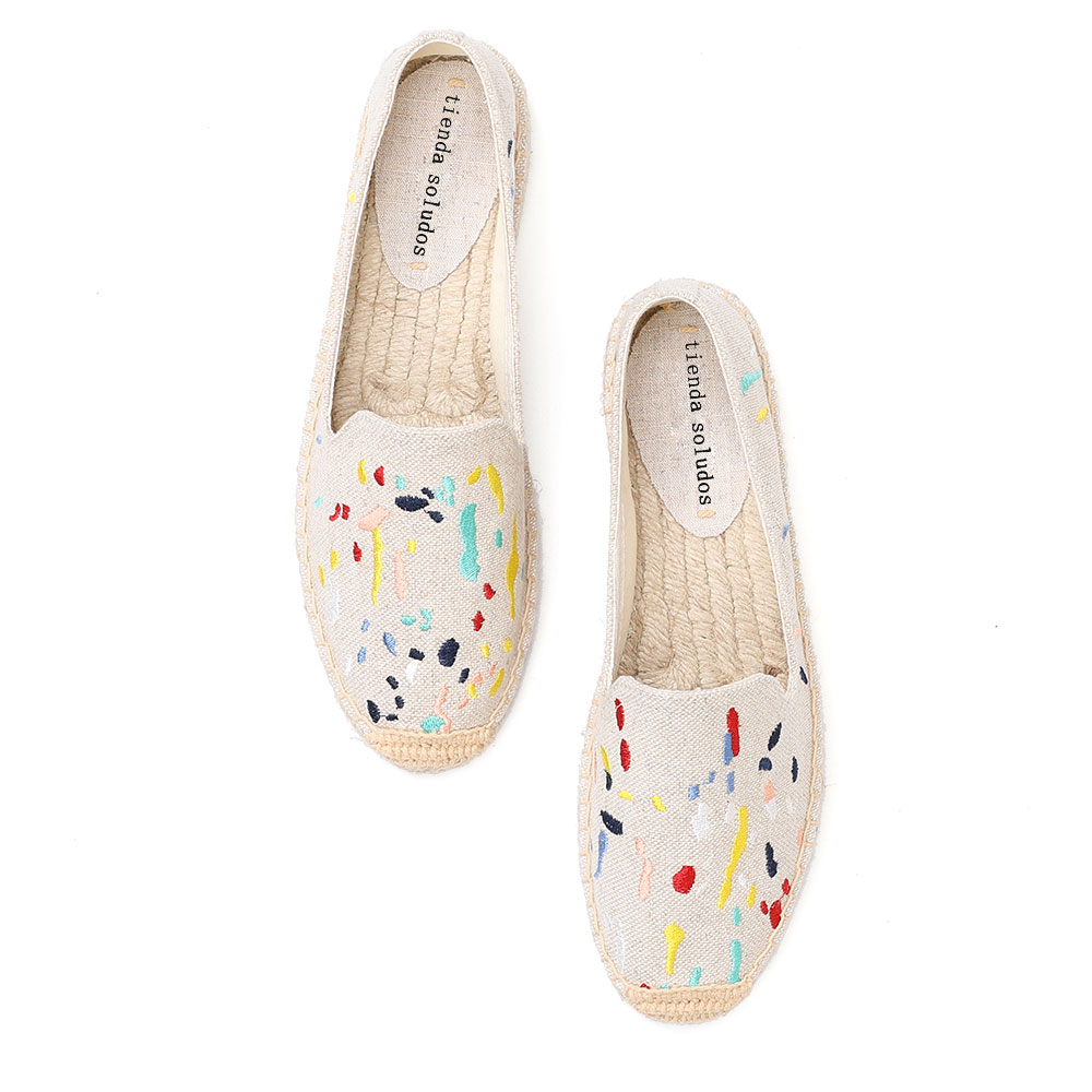 Chloé Canvas Braided Accents Espadrilles - Black Flats, Shoes