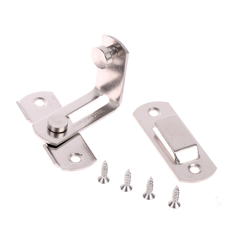 90 Degree Right Angle Door Latch Hasp Bending Latch Barrel Bolt with Screws for Doors Buckle Bolt Sliding Lock