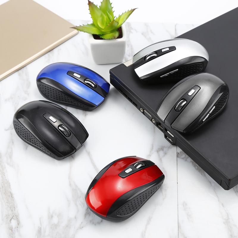 Raton Inalambrico Óptico para PC Ordenador de 2,4 GHz 1600 DPI Receptor USB Portátil