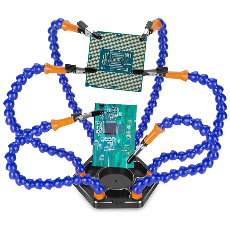 Bench Vise Table Clamp Soldering Station With Flexible Arms Soldeirng Iron Holder PCB Welding Repair Third Hand Tool