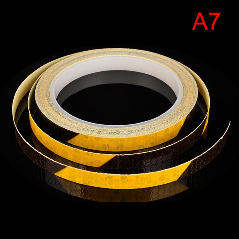 Sykkel reflekterende klistremerker sykling fluorescerende reflekterende tape mtb sykkel teip sikkerhetsdekor klistremerke tilbehør 1 cmx 8m: A7