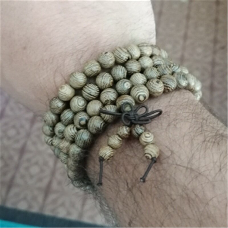 Wwlb prijs natuurlijke sandelhout mannen om lotus sieraden gebed pulsera hombre houten kralen rozenkrans armband voor vrouwen: Bruin
