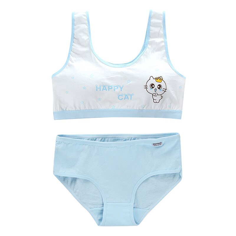 Girl Training Bras Puberty Young Girls Teenagers Student Camisole Vest Set Cotton Children Sport Underwear