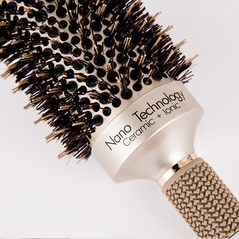 15/32/43/53mm Salon Styling Tools Round Hair Comb Hairdressing Curling Hair Brushes Comb Ceramic Iron Barrel Comb