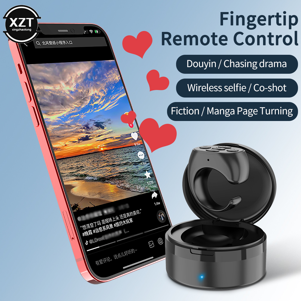 Bezprzewodowy, kompatybilny z Bluetooth, mobilny pierścień zdalnego sterowania Selfie Lazy Artifac do telefonu komórkowego dla Xiaomi Apple
