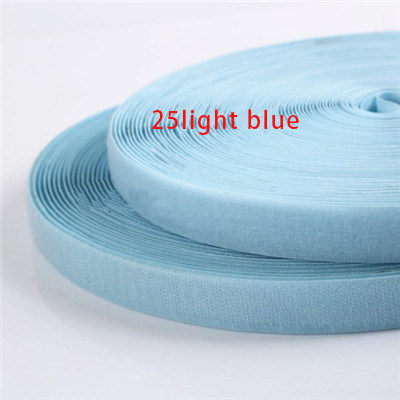 2cm * 1M Magic Tape Adhesive Verschluss DIY Polyester Nylon Haken Schleife Band Verschluss Nähen Zubehör Klittenband Keine kleber: 25 LT Blue