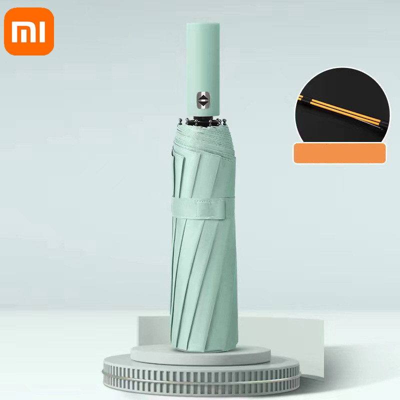 Xiaomi-Paraguas automático para exteriores, sombrilla de Color sólido de 24 huesos, ligera y plegable, de gran tamaño, con protección Uv