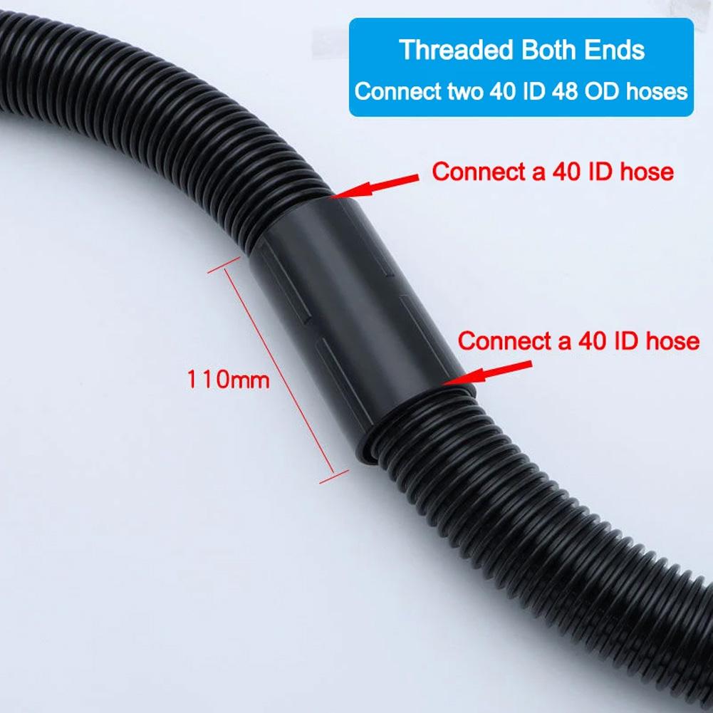 Manguera roscada 32mm/38mm/40mm/50mm adaptador de extensión de diámetro interior/conector bidireccional accesorios de manguera de aspiradora: plum