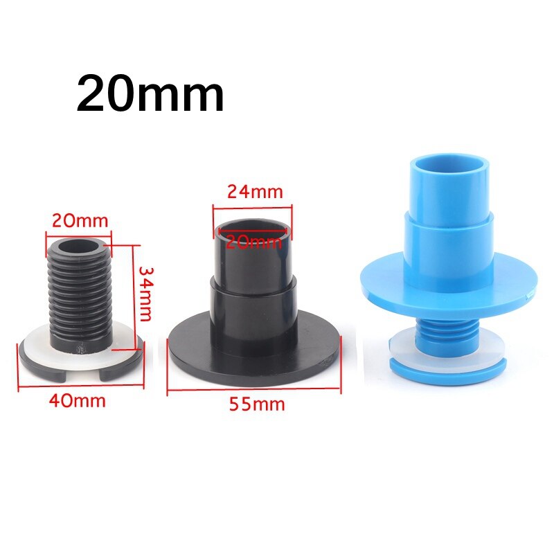 10pcs PVC 20mm 25mm Aquarium Elbow Straight Joints Water Tank Drainage Aquarium Water Inlet Outlet Fish Tank Connector