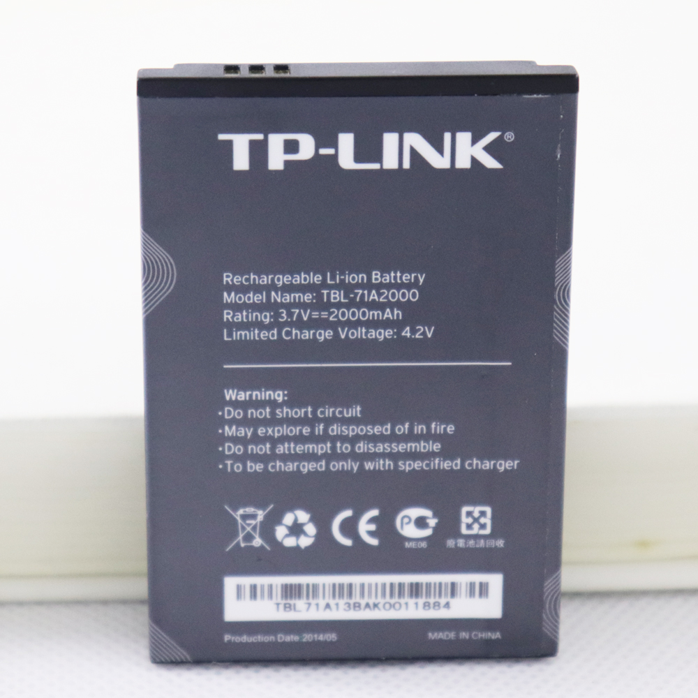 TBL-71A2000 de 3,7 V y 2000mAh para tp-link TL-TR861, 2000L, TL-TR761, M5250, M5350, M7000, M7200, M7300, 4G, LTE, WIFI, Router, batería de módem