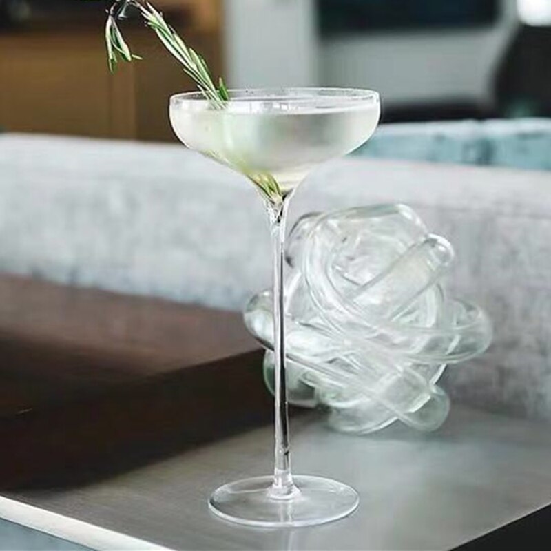 Verre à Cocktail verre à Martini 240ML | 2 pièces de très grande taille, lot de 2 verres de bar en verre,