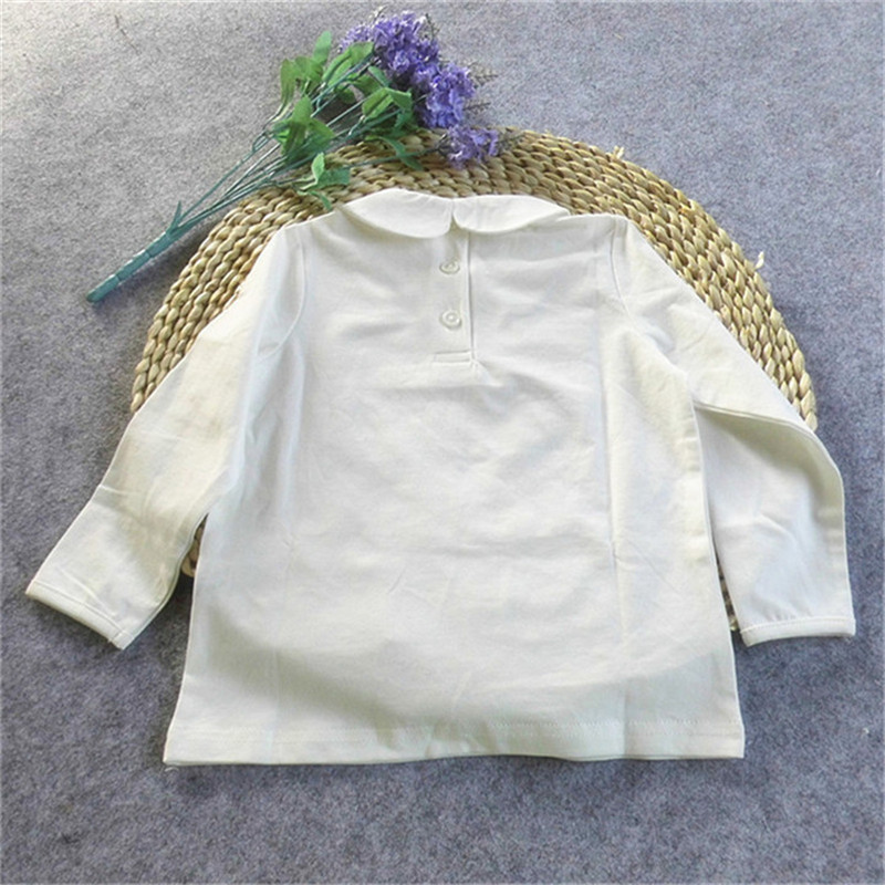 Blusa blanca de para bebé, ropa de primavera y verano para niñas, bonita blusa infantil, blusa para niños pequeños, blusas para niños