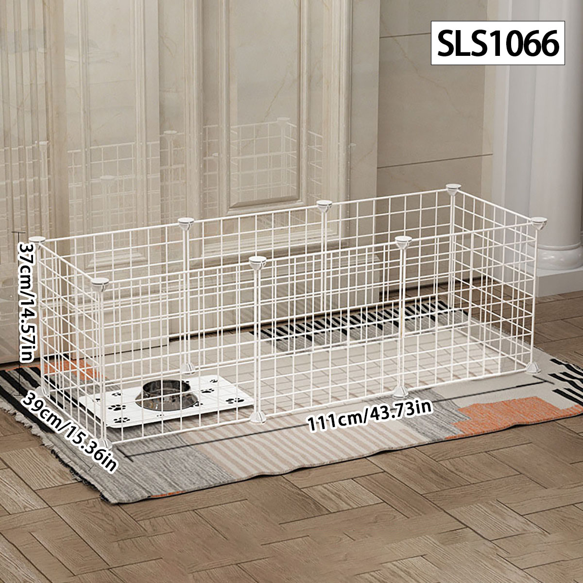 Stylo pour chien clôture intérieure petit chien moyen Teddy maison isolation porte clôture garde-corps pour animaux de compagnie chat cage lapin cage: Black
