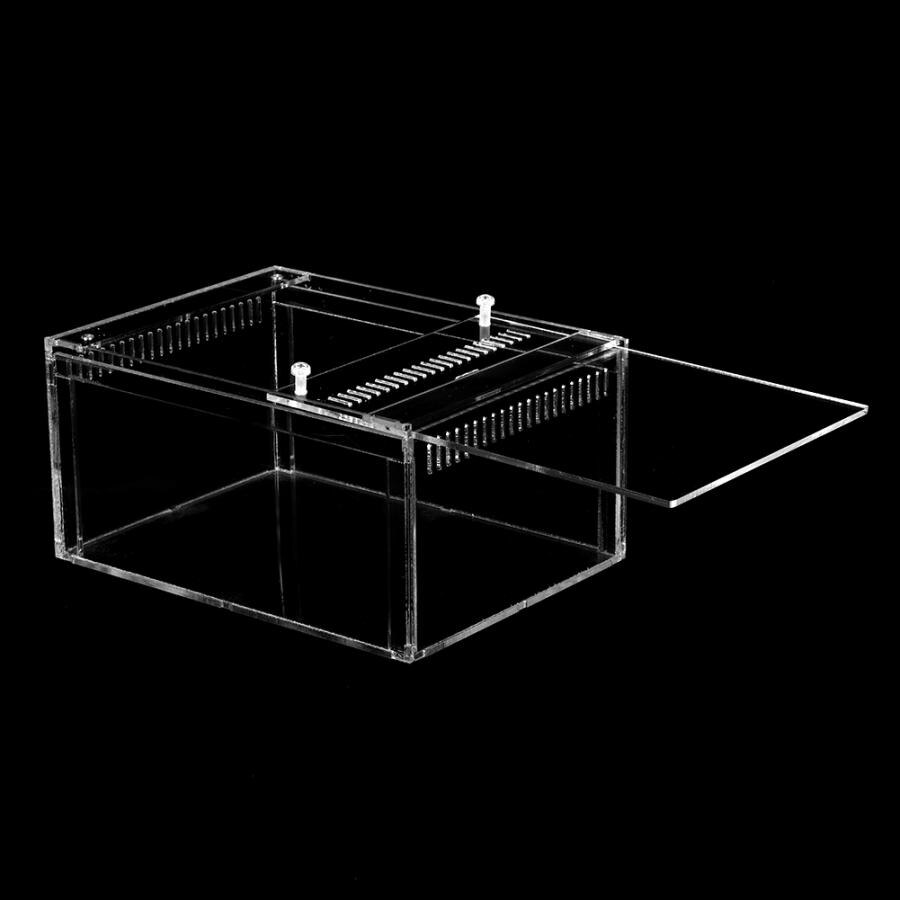 Reptiles Lizard Boxes Reptiles Terrarium Detachable Transparent Acrylic Small Insect Reptile Breeding Box With Brush