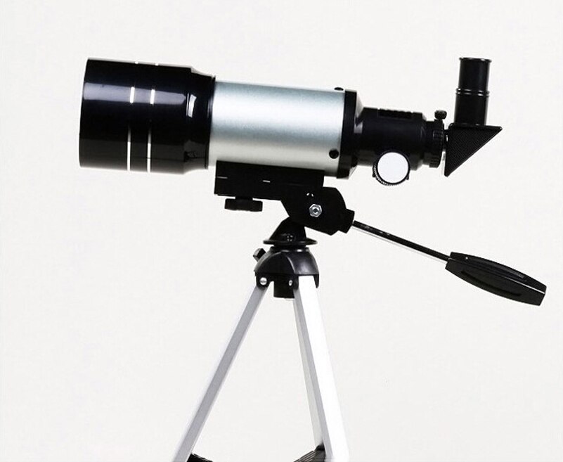 Telescopio Monocular astronómico F30070M plateado con trípode Barlow lente ocular Luna filtro para espacio astronómico