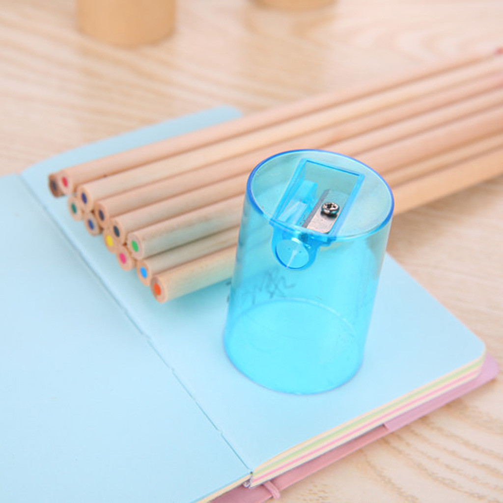 12 Color Barreled Small Pencil Fine Frawing Sketch Writing Drawing Pencil Case Mini Stationery #y3