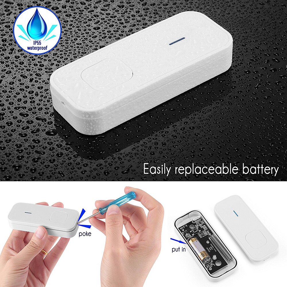 UK Plug Wireless Doorbeel Ring Easy Stall Plug-in Door Chrime Waterproof Door Bell with Lower Power Consumption Home Door Kits
