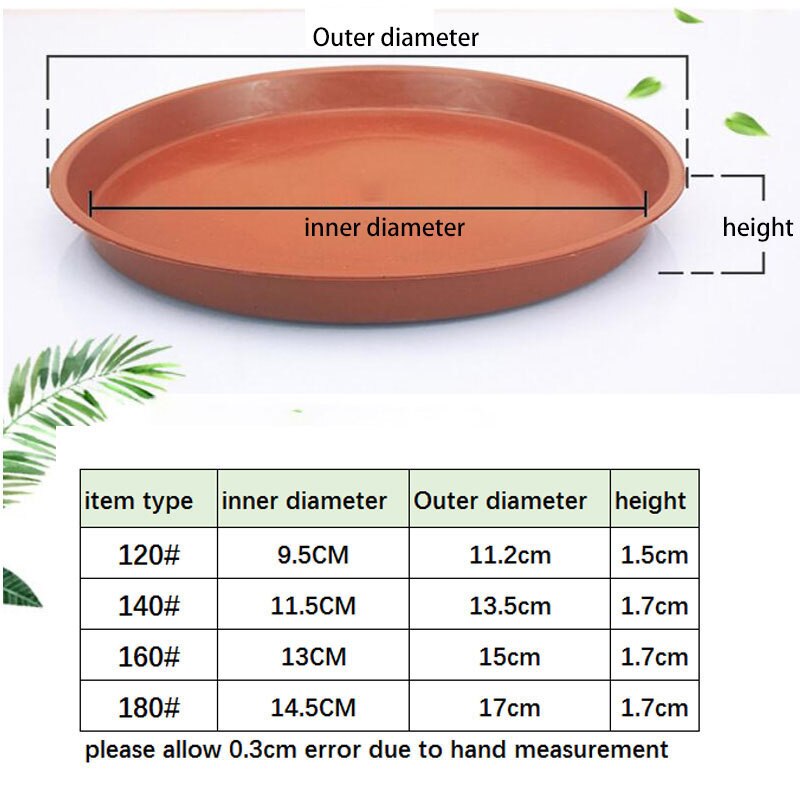 10pcs Plastic Flower plant pot Tray Garden round Pot Saucers Base stand trays Saucer Indoor Outdoor Home gardening supplies