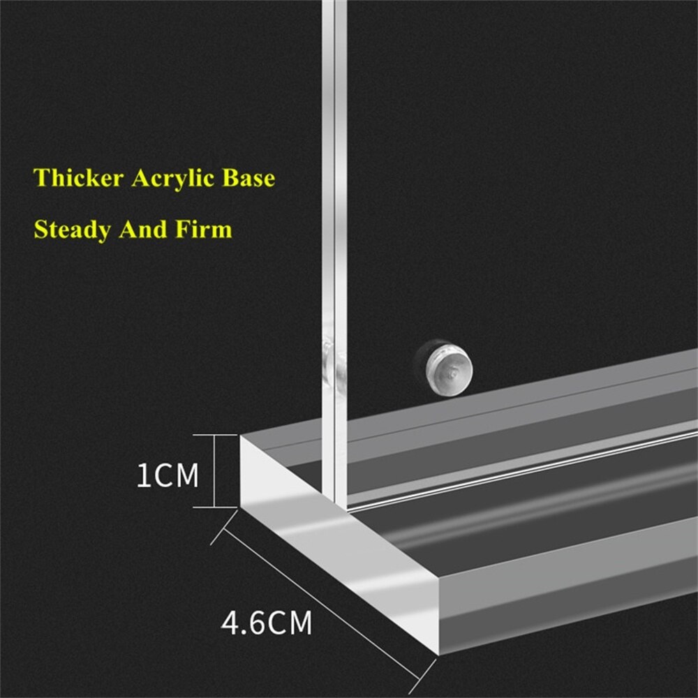 100*150Mm Dubbelzijdig Clear Acryl Menu Papier Houder Stand Plastic Tafel Teken Kaarthouder Desktop Bericht Poster display Stand