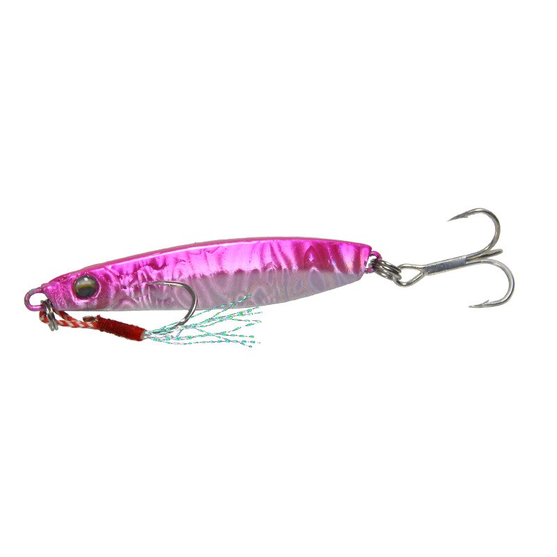 Fishing Tackle Sequin Fishing Lure Bait Tog-heavy Slow-shaking Blade Iron Plate Sea Fish Mackerel Tackle Bait For Fishing: Pink / 18g