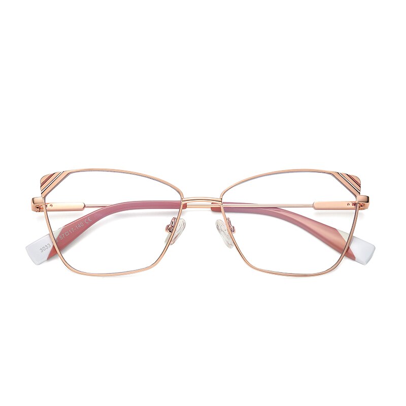 2022 Women Glasses Frame Stylish Female Optical Eyeglasses Prescription Eyewear Full Rim Cat Eye Alloy Spectacle: C5