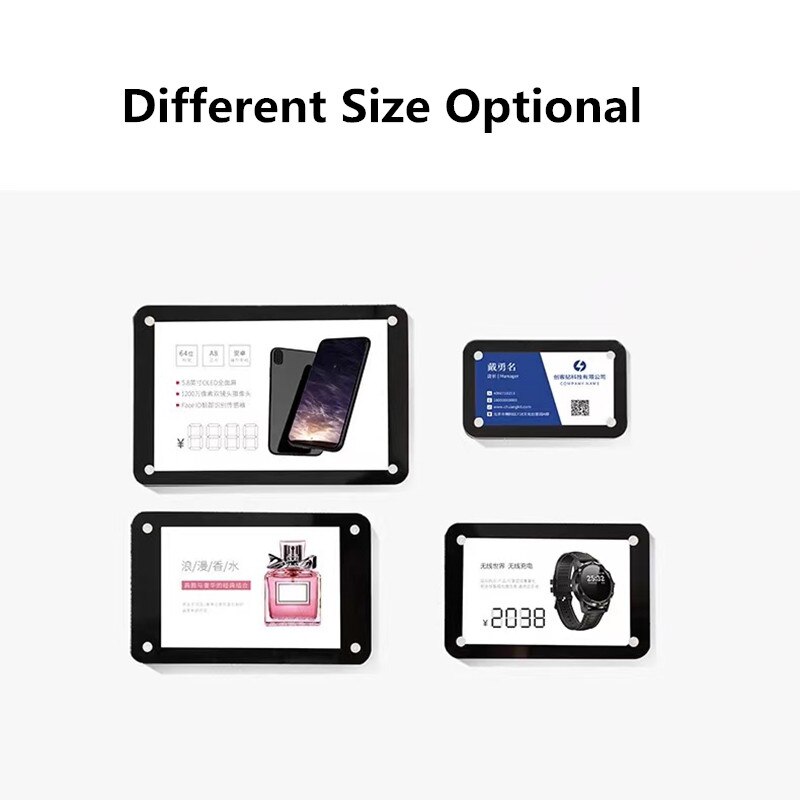 7*10cm Acrylic Wall Sign Holder With 3m Tape Adhesive Clear Paper Document Holder Wall Mount Ad Frame