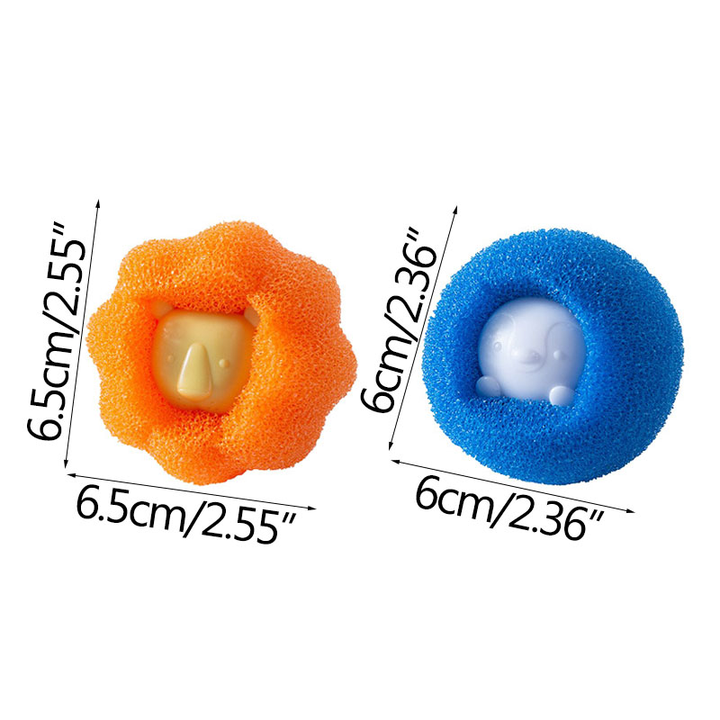 3PCS Anti-Entanglement Laundry Ball Household Washing Machine Cleaning Ball Sponge Liquid Detergent Ball Bathroom Accessories