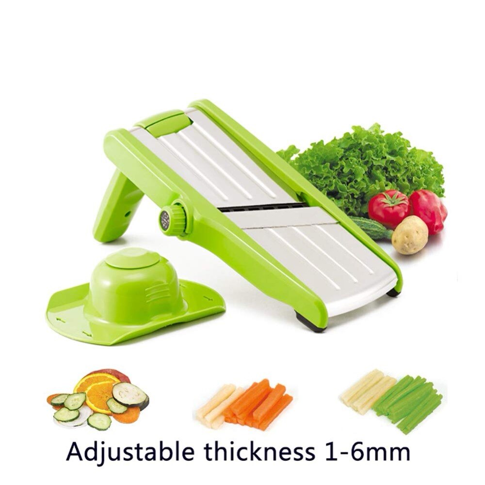 Adjustable Mandolin Vegetable Slicer and French Fry Cutter Food Slicer Vegetable Julienne,Premium Stainless Steel