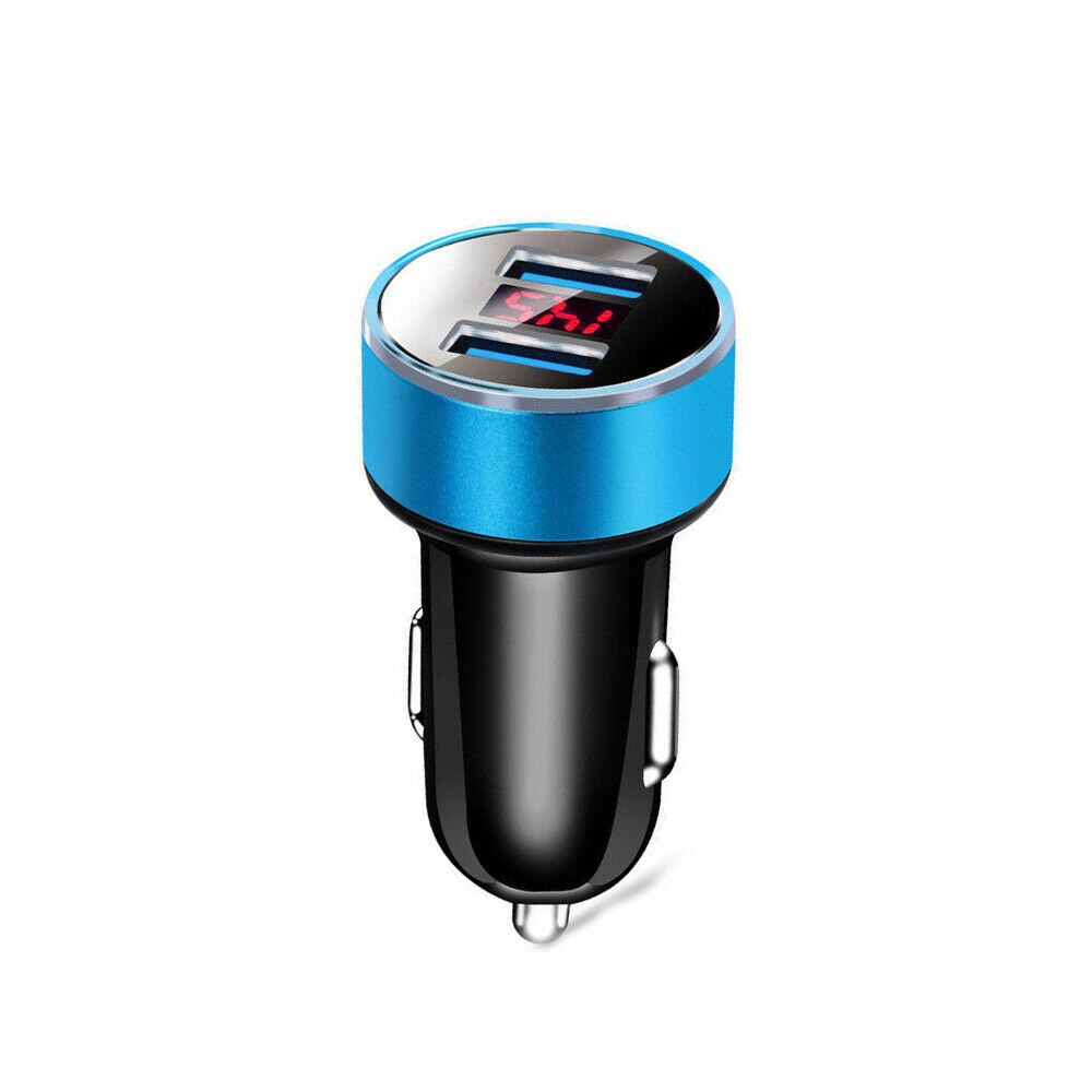 Car Charger With Lights Digital Display 3.1A 5V Auto Charger For Vehicle Charging In Red Digital Display: T5