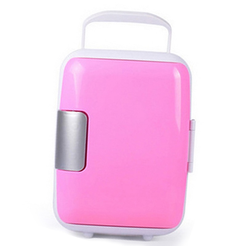 Car Portable Refrigerator Freezer 12V in Blue and Pink for Camping Driving 4L Mini Travel Refrigerator Cooler Warmer