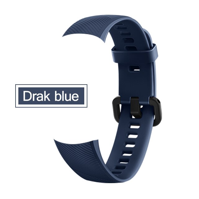 Correa de silicona para Huawei Honor Band 4 5 pulsera deportiva inteligente dos tonos porosa correa de reemplazo transpirable para Honor Band 3 4 Band5: Blue