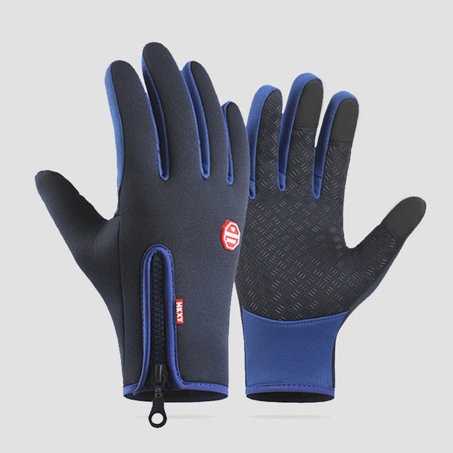 1 Piece of Sports Gloves, Outdoor Cycling, Skiing and Mountaineering Gloves, Autumn and Winter Touch Screen Non-Slip Gloves, Waterproof, Windproof and Warm Gloves: SKY BLUE / L