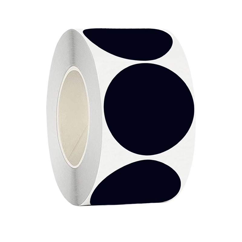 100–500 Stück schwarz-weiße runde Aufkleber, Punkt-Etiketten in reiner Farbe, 25 mm/38 mm/50 mm, DIY handgefertigte Schulbriefpapier-Aufkleber: Marine Blau