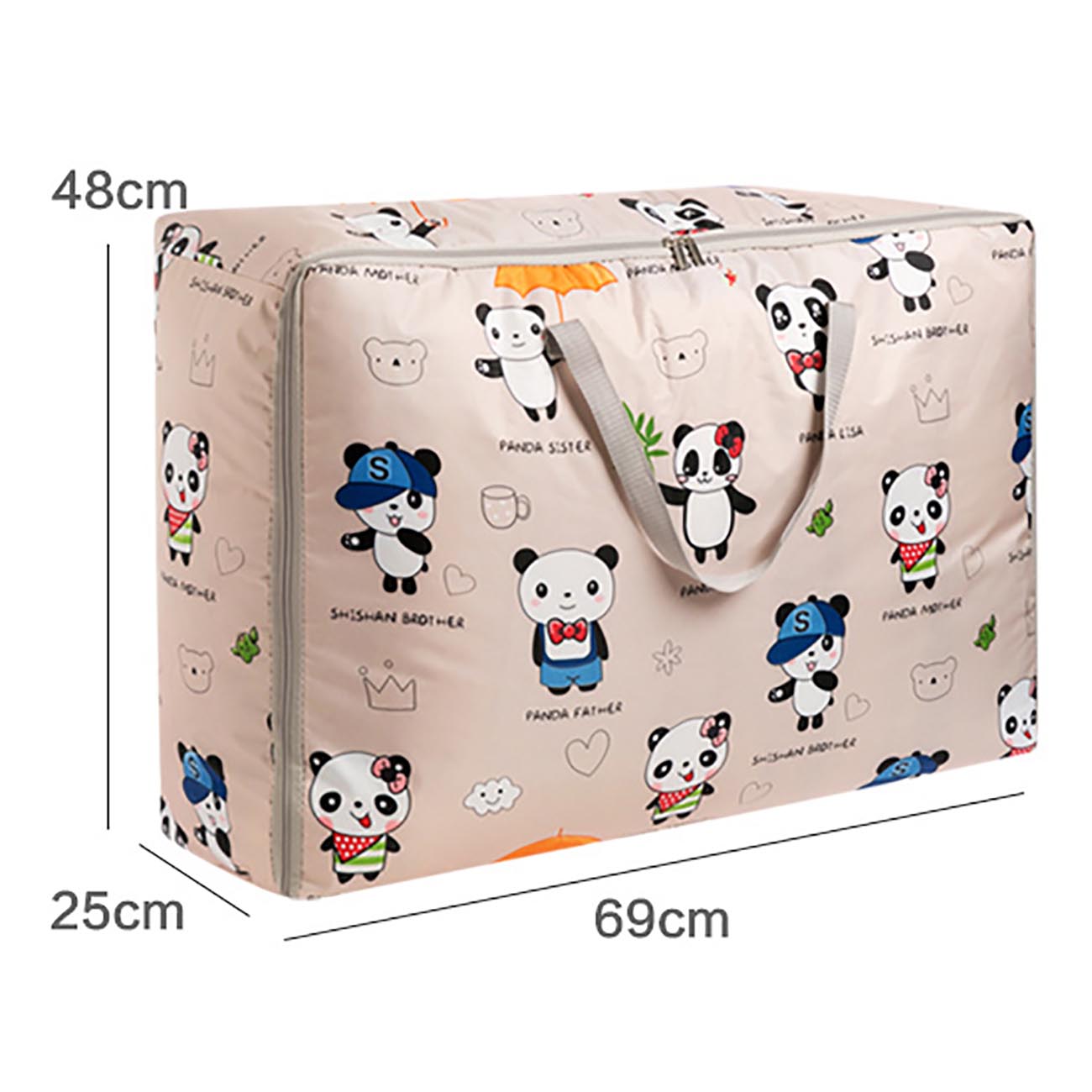 Quilt Mattress Pillow Organizer Waterproof Moist-proof Oxford Storage Bag Bedding Blanket Clothes Organization Storage Basket: L panda