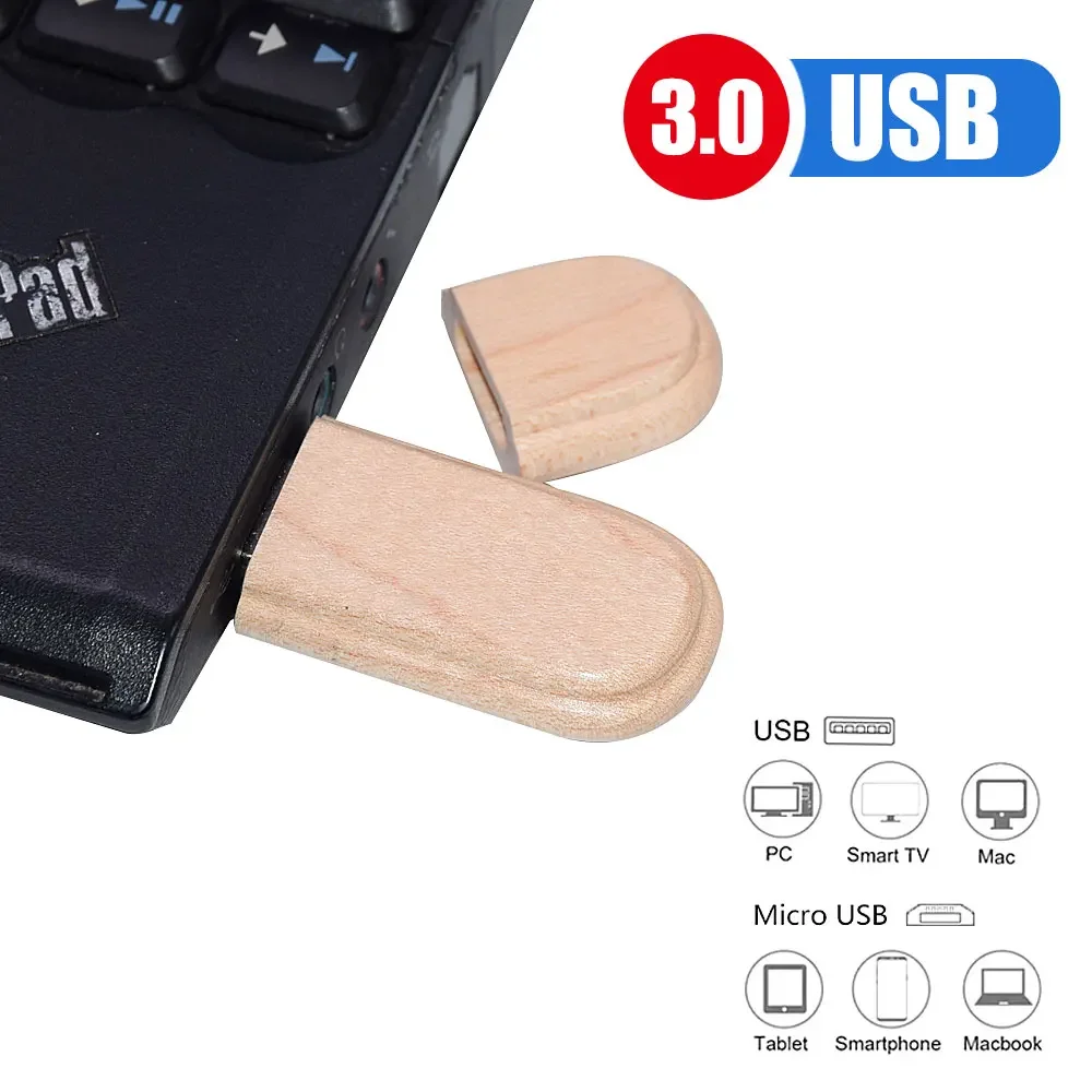 10 stk/parti usb-minnepinner i tre med 3.0 stk. gratis logo, 128gb 64gb . minnepenner, 16gb 32gb 8gb minnepinne til bedrifter, usb-pinne