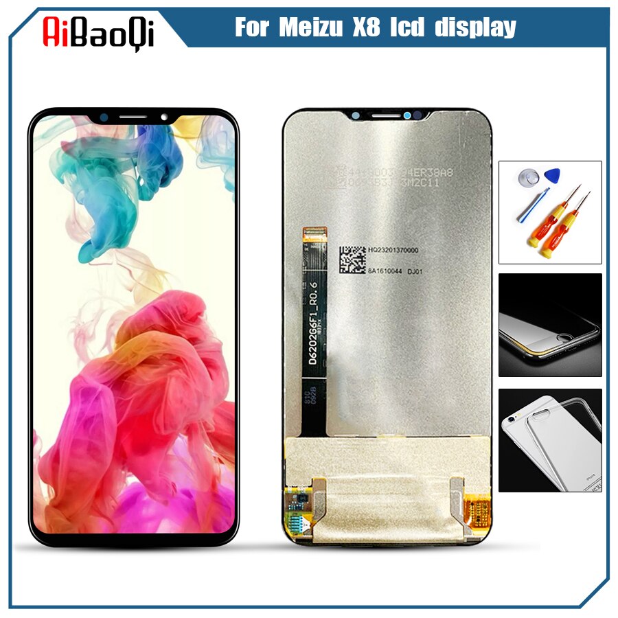 Oryginalny LCD Meizu X8 wymiana wyświetlacza LCD + ekran dotykowy Digitizer Meizu X8 robić ekranu LCD telefonu przypadku + narzędzie X8 ekran LCD