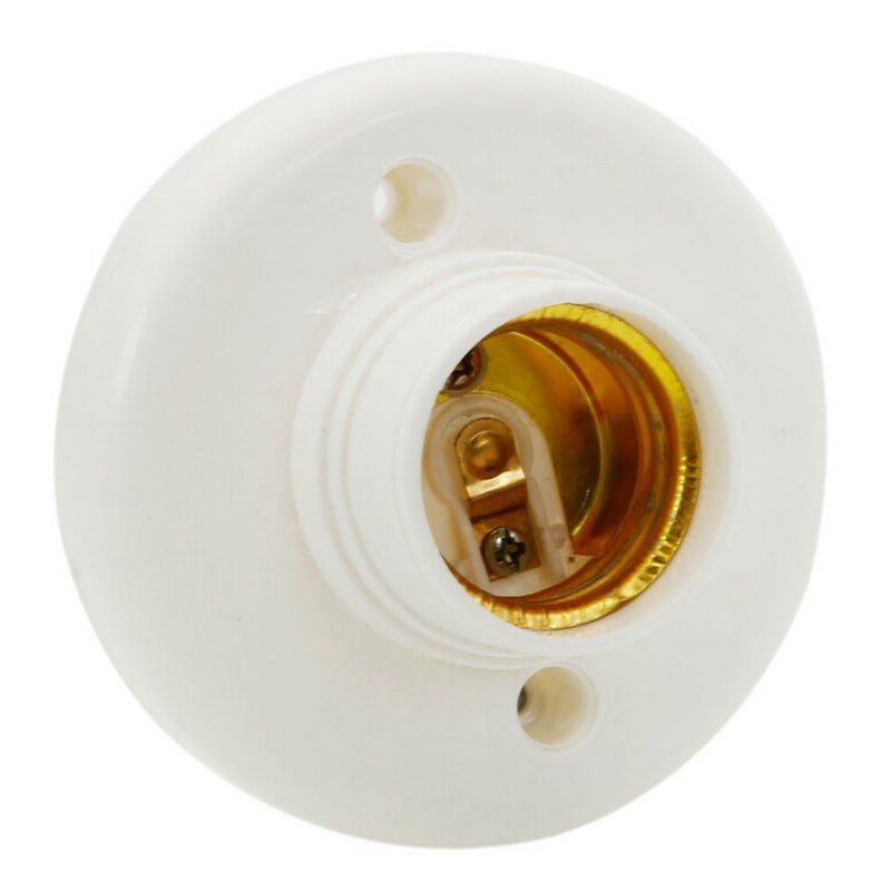 Portalámparas base de bombilla con tornillo E27 Bases de lámpara circular e26 color de toma y Iustre es blanco No mayor que AC250V 60W