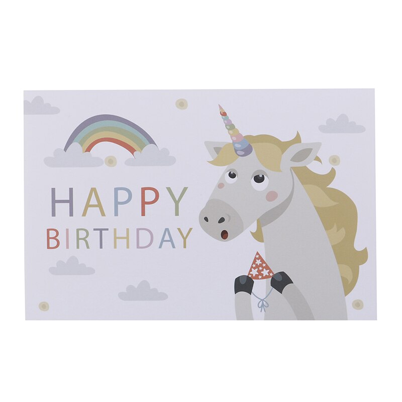 6 stk / sæt seddelkort med konvolutter invitationer blankt inde lykønskningskort brugerdefinerede takkort bulk fødselsdagskort til børn