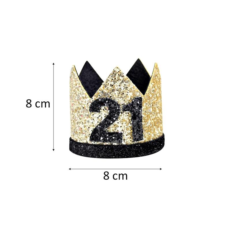 Verjaardagsthema glitterstof verjaardagshoedjes feest baby muts mini hoed eerste verjaardag feestversiering volwassen verjaardag nummer hoed