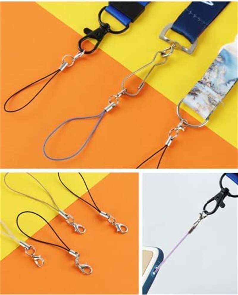 Lariat-llavero con broche de langosta para teléfono móvil, correa con cordón, Multicolor, 50/10 piezas