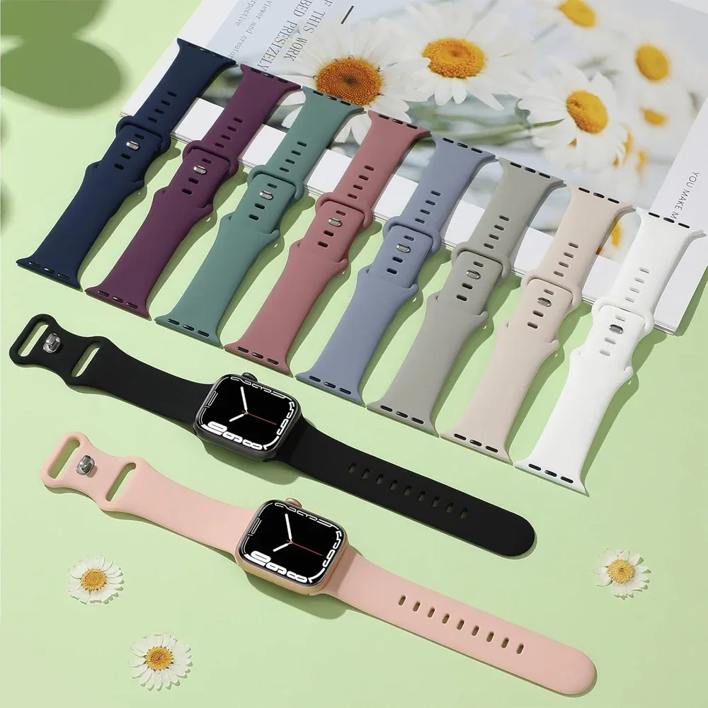 Silikonarmband för apple watch-band 44mm , 40mm ultra , 2 49mm 41mm, 45mm sportarmband, iwatch-serien 10 , 9 8/7 6 se, 5 , 4 42mm 46mm