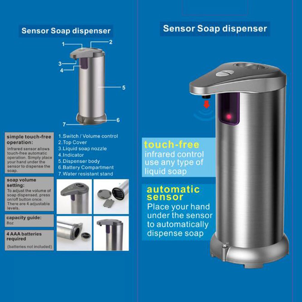 Automatic Automatic Soap Dispenser With Sensor Infrared Soap Dispenser With Waterproof Base Touchless Foam Soap Dispenser