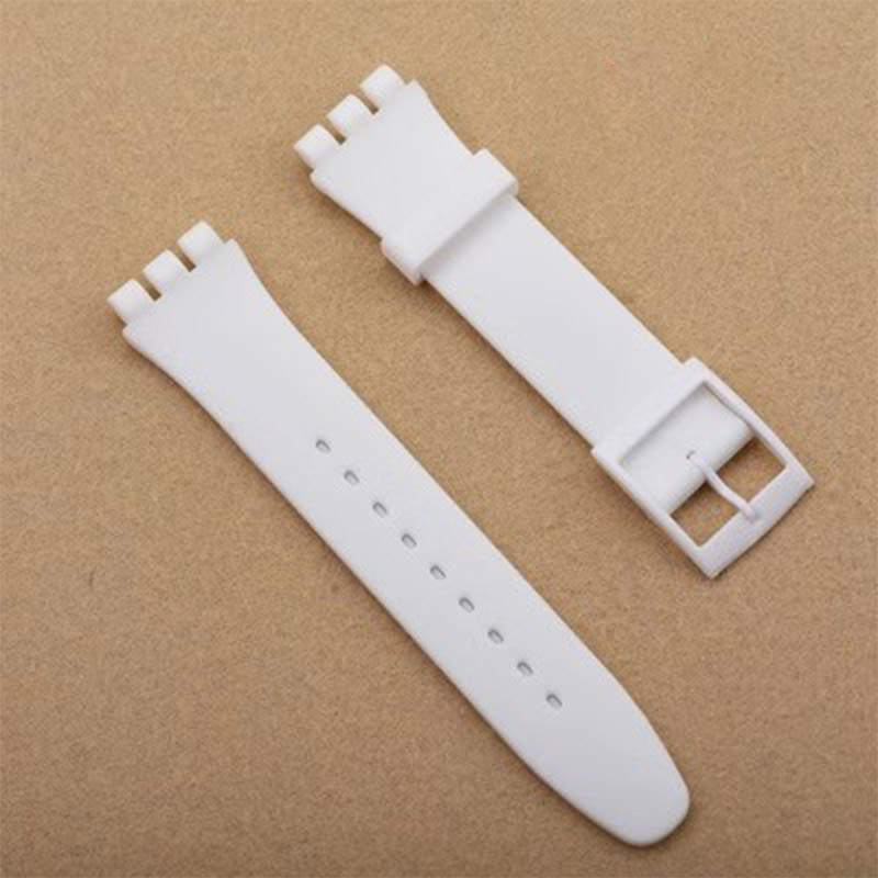 Bracelet en Silicone souple coloré pour montre Swatch, 16mm 17mm 19mm 20mm, accessoires de remplacement avec outil